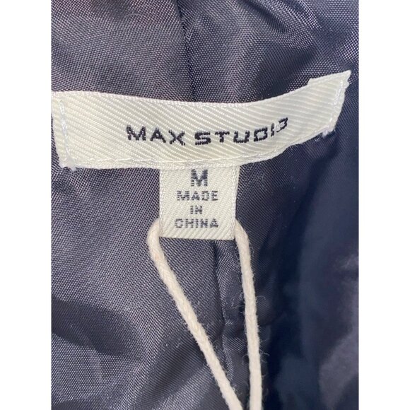 NWT MAX STUDIO LONDON Faux Leather Jacket With Fur Sleeves And Collar Size Mediu - Picture 6 of 8